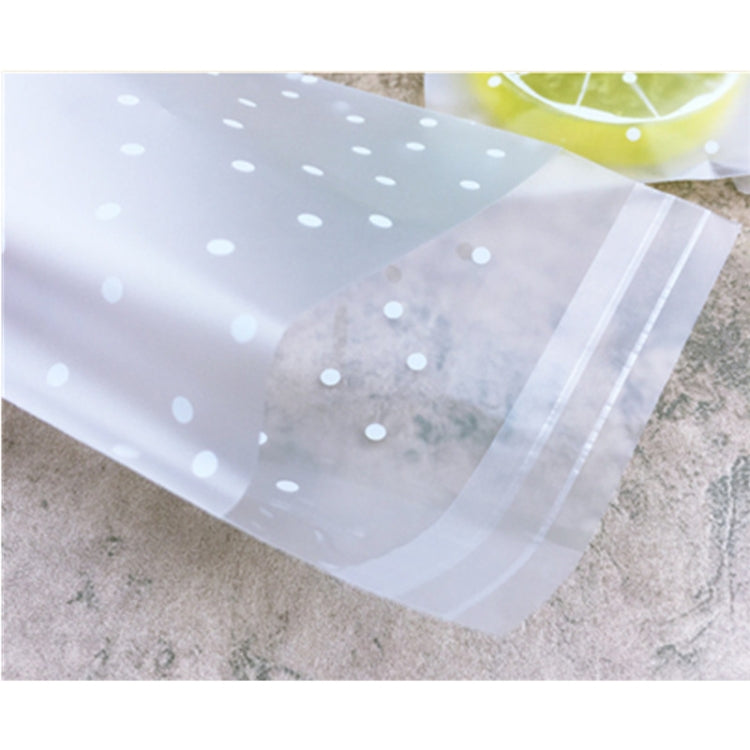 100pcs / Pack Plastic Transparent Cellophane Bags Polka Dot Candy Cookie Gift Bag with DIY Self Adhesive Pouch Celofan Bags for Party