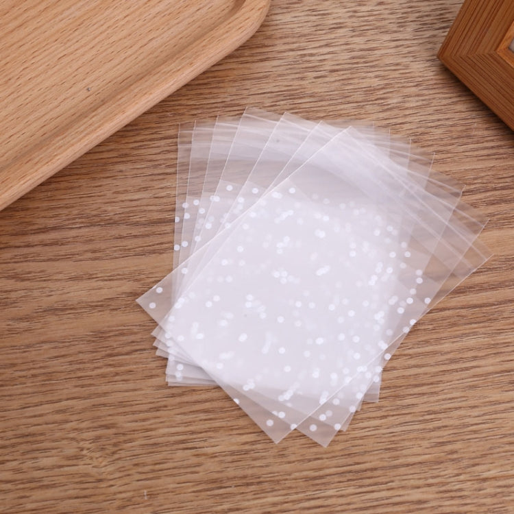 100pcs / Pack Plastic Transparent Cellophane Bags Polka Dot Candy Cookie Gift Bag with DIY Self Adhesive Pouch Celofan Bags for Party