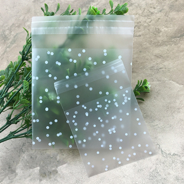 100pcs / Pack Plastic Transparent Cellophane Bags Polka Dot Candy Cookie Gift Bag with DIY Self Adhesive Pouch Celofan Bags for Party