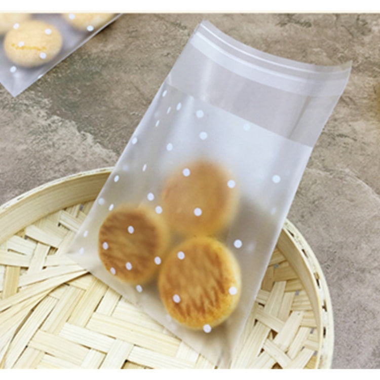 100pcs / Pack Plastic Transparent Cellophane Bags Polka Dot Candy Cookie Gift Bag with DIY Self Adhesive Pouch Celofan Bags for Party