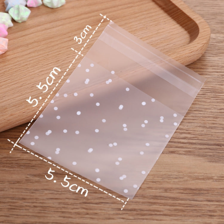 100pcs / Pack Plastic Transparent Cellophane Bags Polka Dot Candy Cookie Gift Bag with DIY Self Adhesive Pouch Celofan Bags for Party