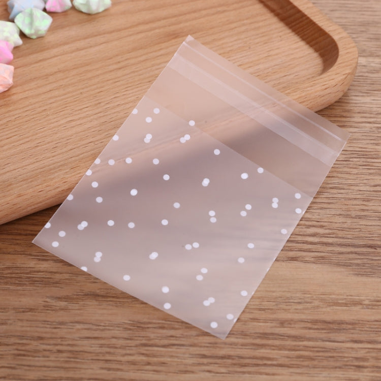 100pcs / Pack Plastic Transparent Cellophane Bags Polka Dot Candy Cookie Gift Bag with DIY Self Adhesive Pouch Celofan Bags for Party