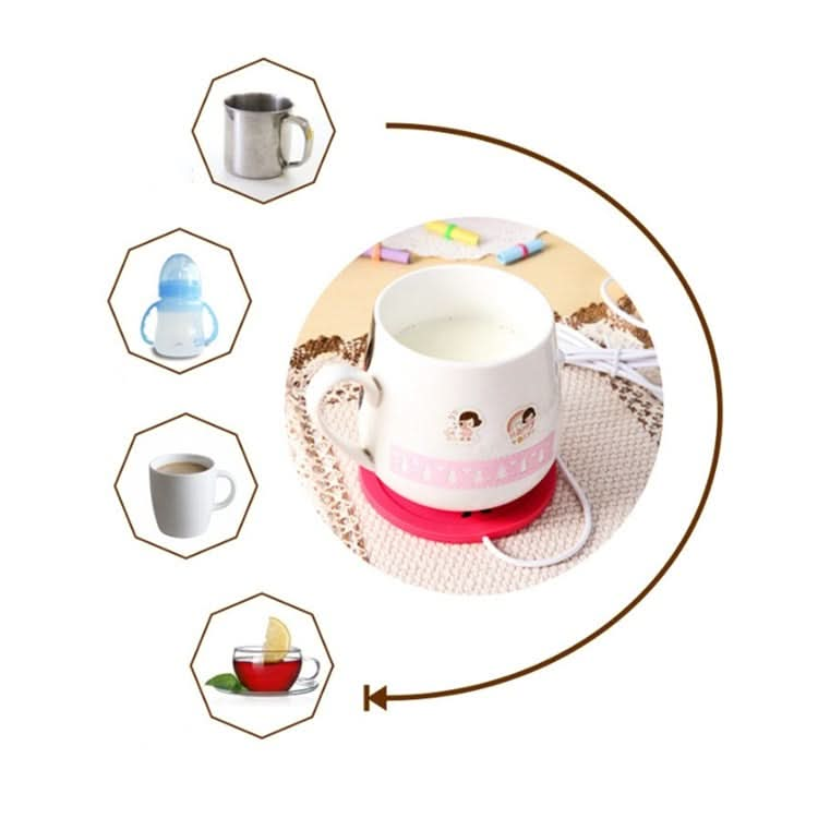 Cartoon PVC Heat Insulation Heating Coaster USB Heating Soft Plastic Coaster - Reluova