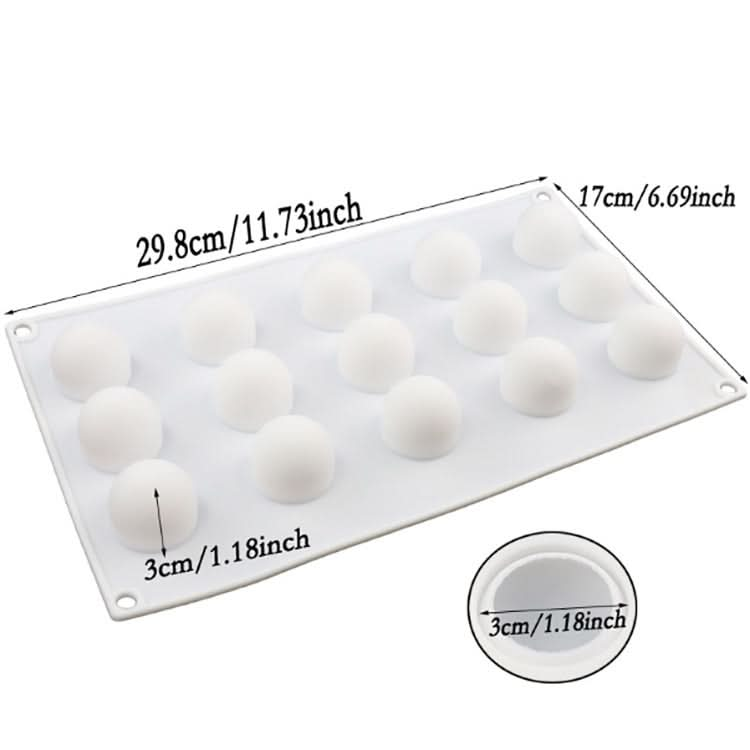 French Dessert 15 Even Spherical Cake Mold Mousse Silicone Creative DIY Baking Mold - Reluova