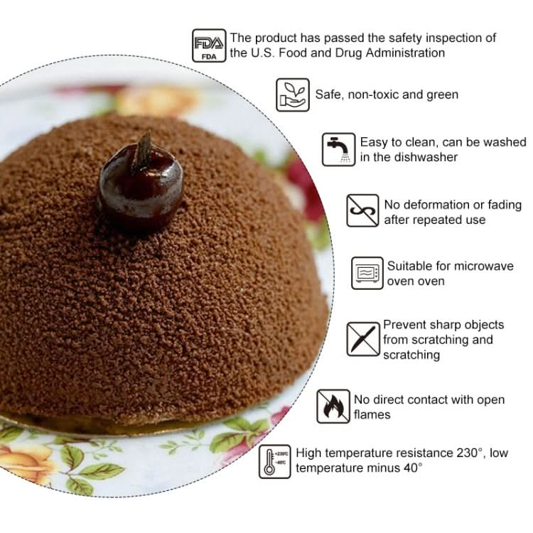 French Dessert 15 Even Spherical Cake Mold Mousse Silicone Creative DIY Baking Mold - Reluova