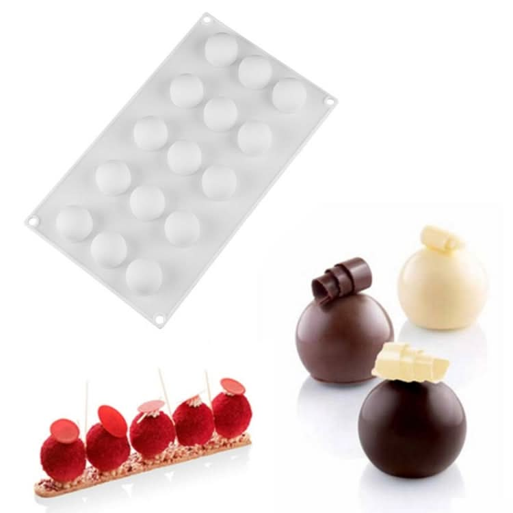 French Dessert 15 Even Spherical Cake Mold Mousse Silicone Creative DIY Baking Mold - Reluova