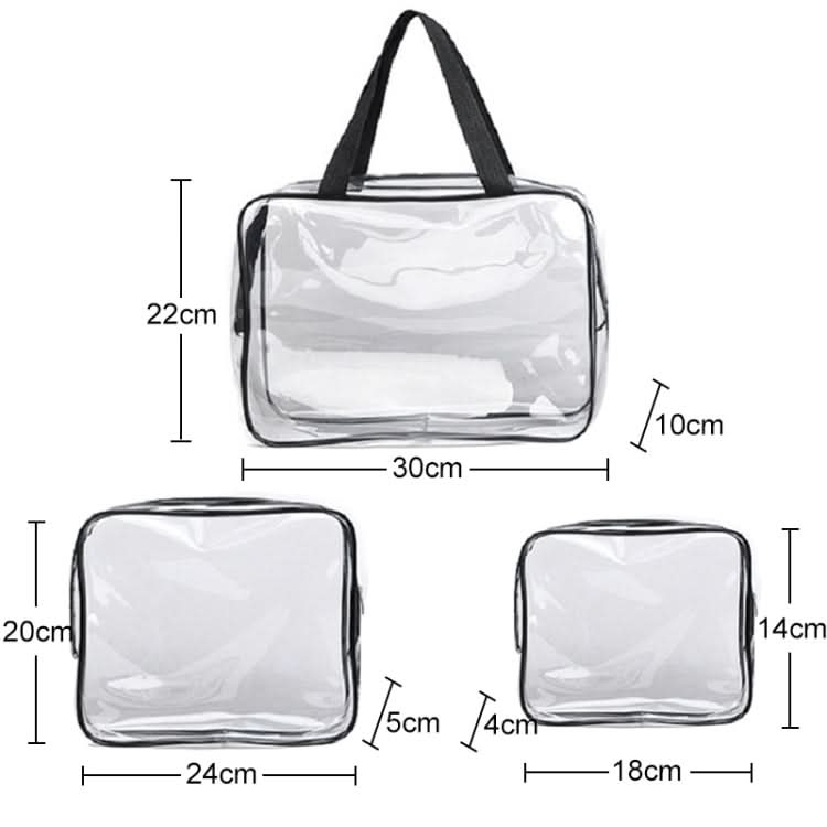 Portable Travel Zip Look PVC Bags Waterproof Transparent Makeup Storage Bag Reluova