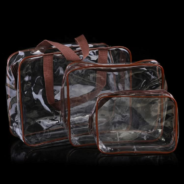 Portable Travel Zip Look PVC Bags Waterproof Transparent Makeup Storage Bag Reluova