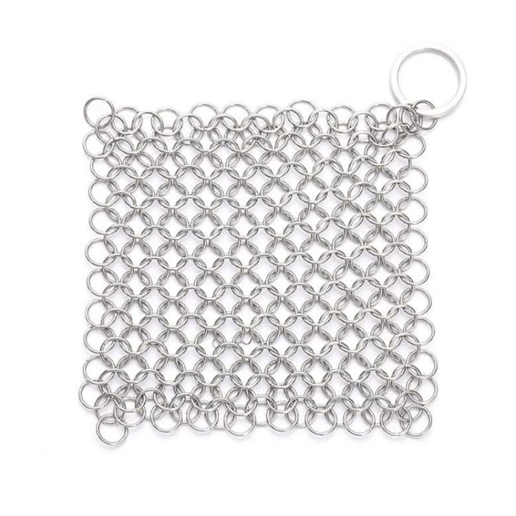 Stainless Steel Square Cast Iron Cleaner Pot Brush Scrubber Home Cookware Kitchen Cleaning Tool - Reluova