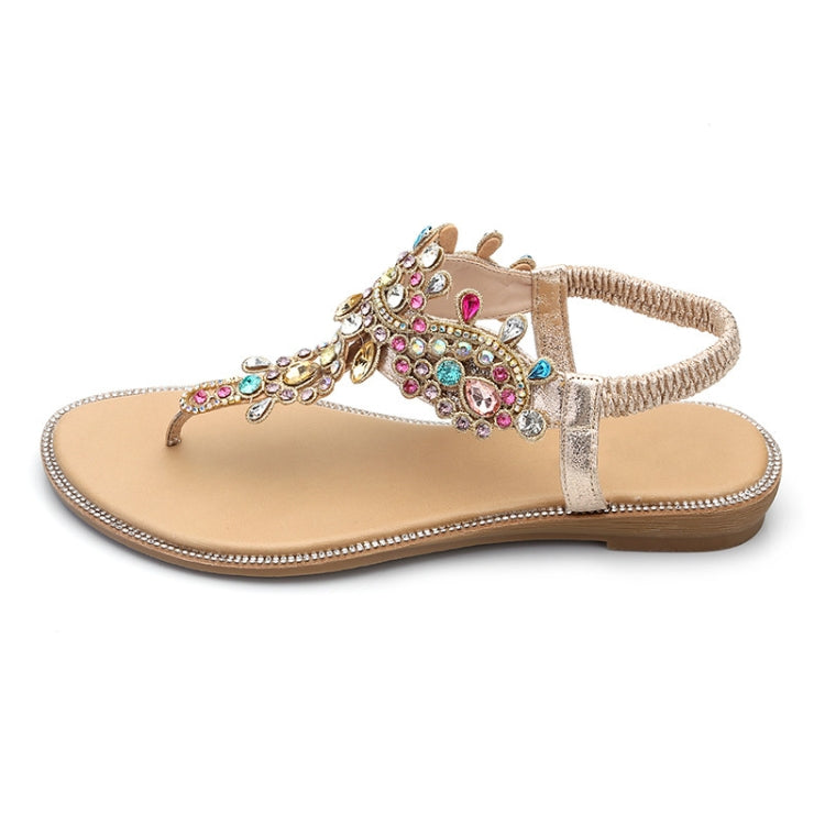 Female Rhinestones Flats sandals Reluova