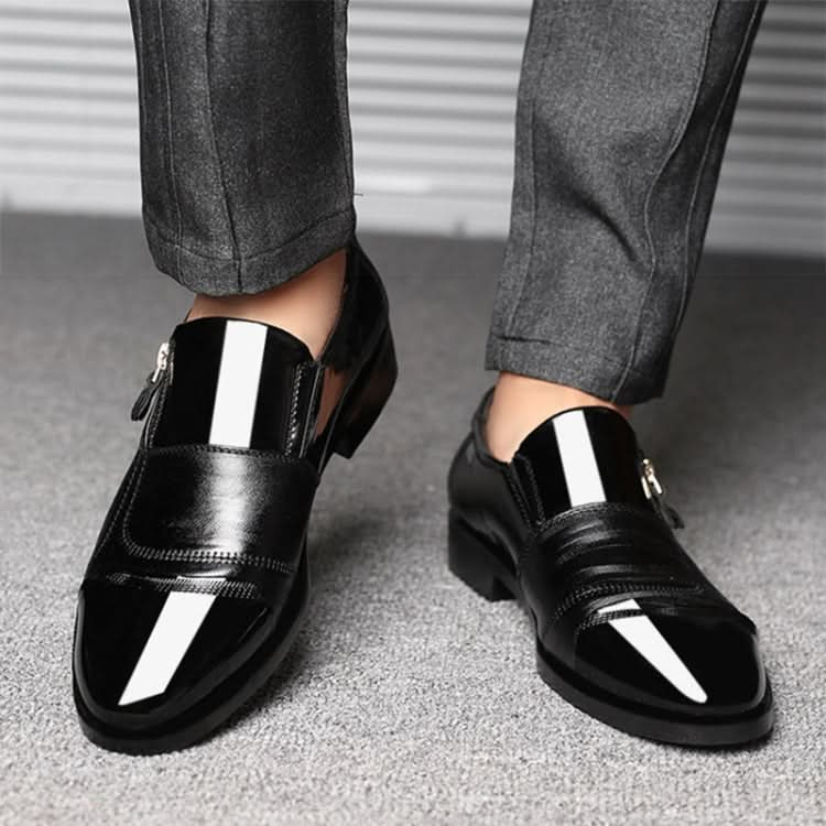 Men Business Dress Pointed Toe Slip-On Shoes Reluova