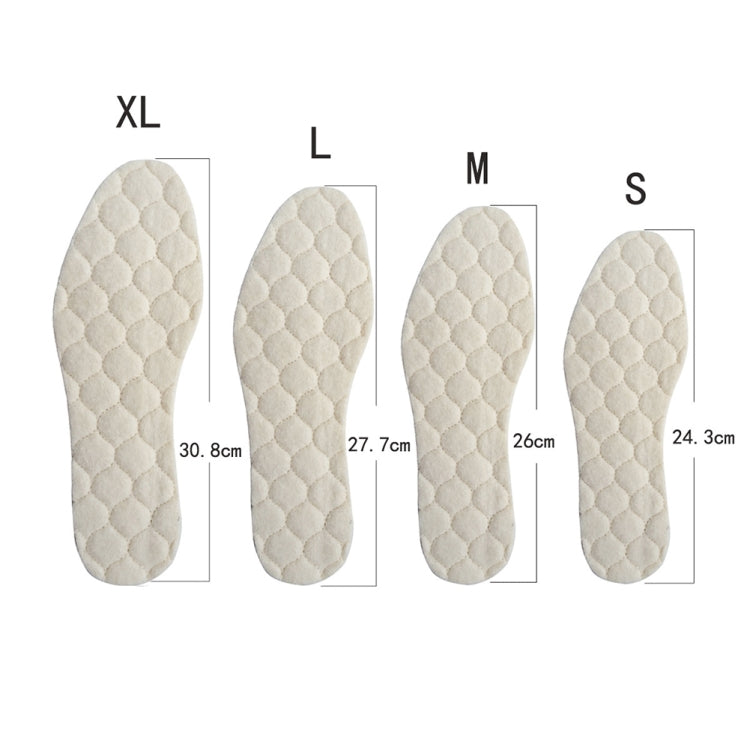 1 Pair Men And Women Wool Warm Insole Aluminum Film Insulation Sports Shock Insoles