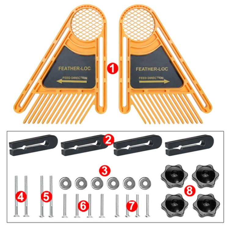 1 Set Feather Loc Board Set Woodworking Engraving Machine Double Feather boards Miter Gauge Slot Router Table Saws