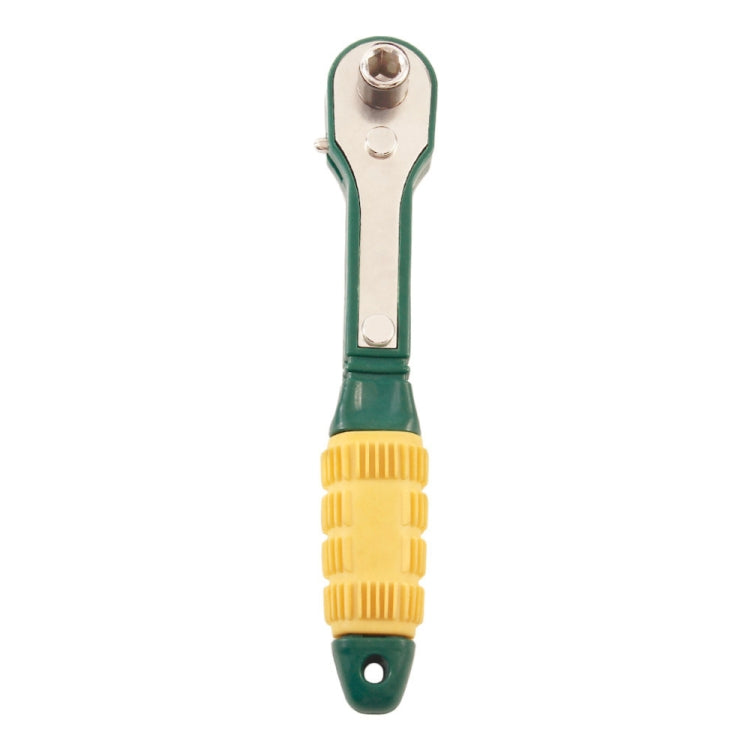 Yellow Green Mini Quick Ratchet Wrench