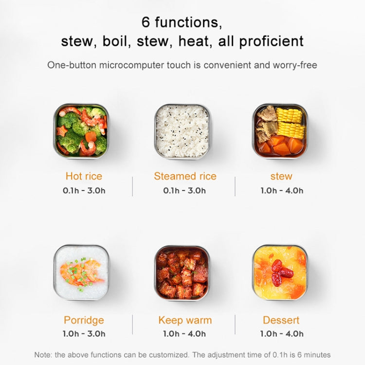 F36 Electric Lunch Box Automatic Heating and Insulation Can be Plugged in Mini  Office Workers Double Steamed Rice Box Reluova