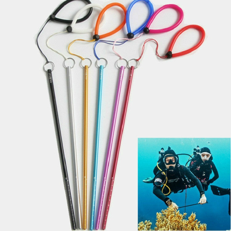 Aluminum Alloy Diving Tinker Stick Calibrated Wnderwater Probe Bar with Hand Rope