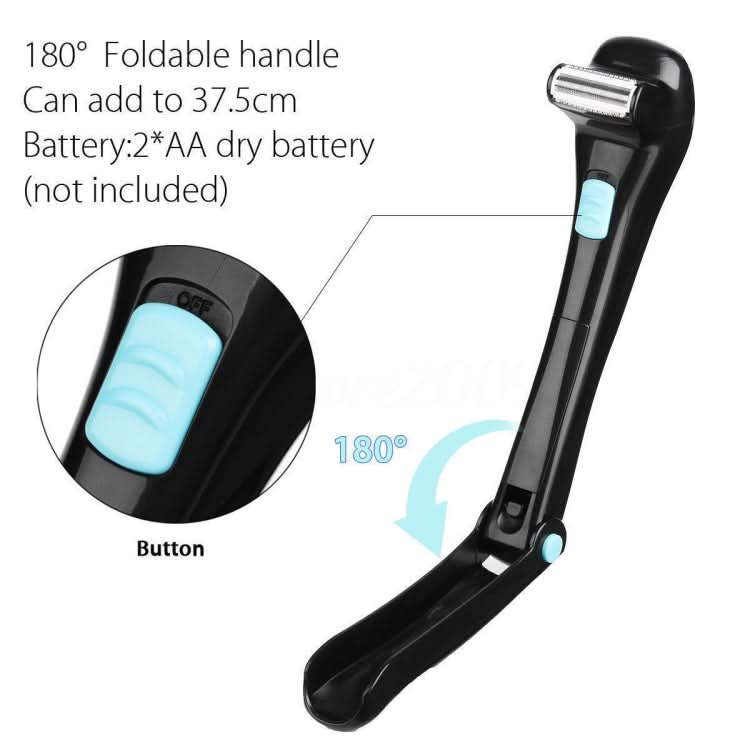 Foldable Long Handle Electric Shaver On Back Reluova