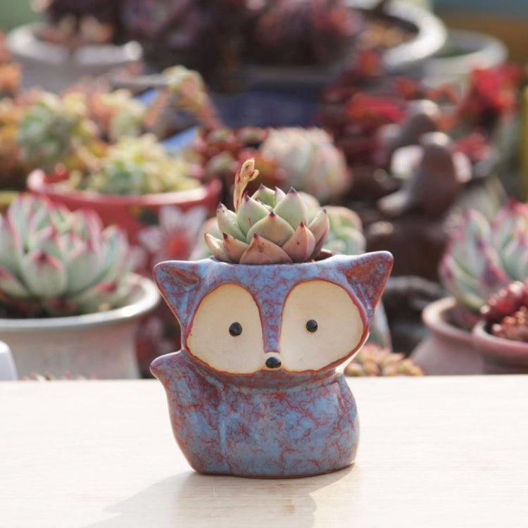 Ceramic Fleshy Flower Pot Succulent Thumb Pot Fox Flower Pot, Random Color Delivery (Without Plants) My Store