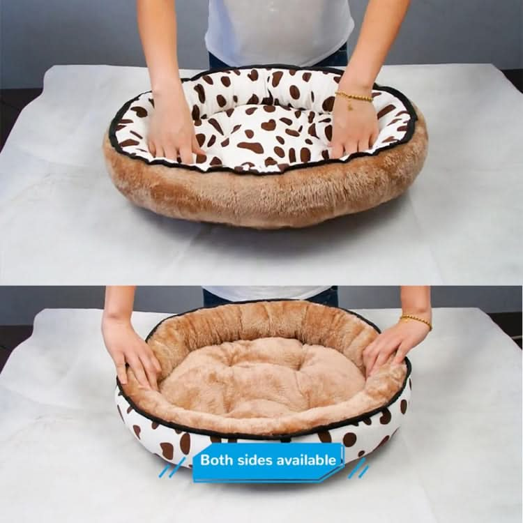 Thickened Autumn and Winter Oval Universal Warm Pet Cat Dog Bed - Reluova