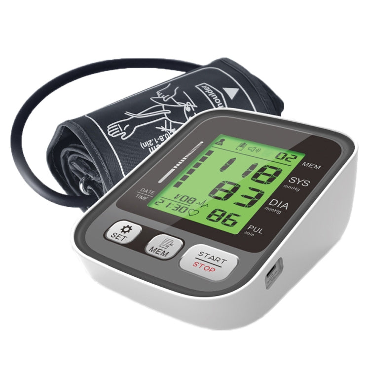 JZ-256A Tri-Color Backlight Automatic Upper Arm Sphygmomanometer Home Electronic Sphygmomanometer Reluova