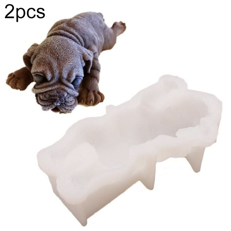 2 PCS 4 Inch Shapi Dog Mousse Cake Silicone Mold 3D Stereo Ice Cream Mold Dirty Dog Chocolate Mold-Reluova