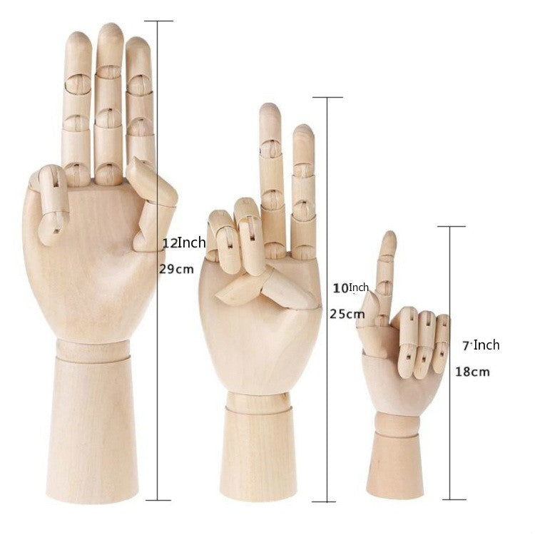 Wooden Doll Hand Joint Movable Hand Model Wooden Hand Art Sketch Tool