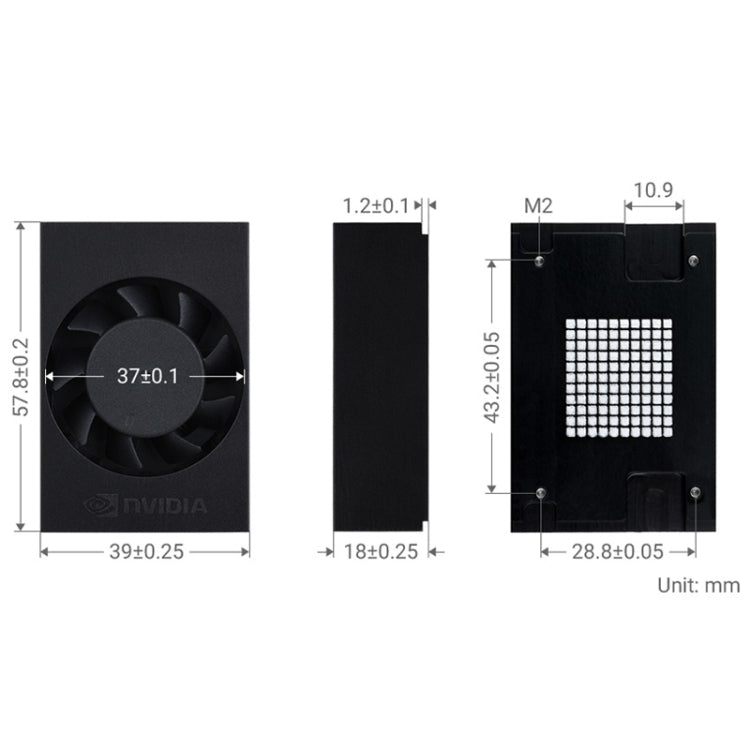 For Jetson Orin Waveshare 24076 Cooling Fan Speed Adjustable Reluova