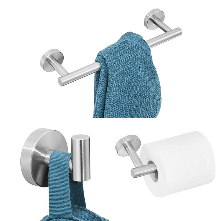 3 In 1 Matte 304 Stainless Steel Towel Bar Paper Towel Rack Hook Bathroom Accessories Bath Shower Set-Reluova