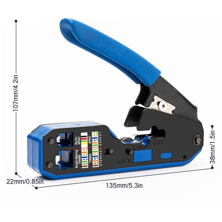 Rj45 Crystal Head 8P6P Network Tool With Stripping Wire Extrusion Crimping Wire Cable Pliers My Store