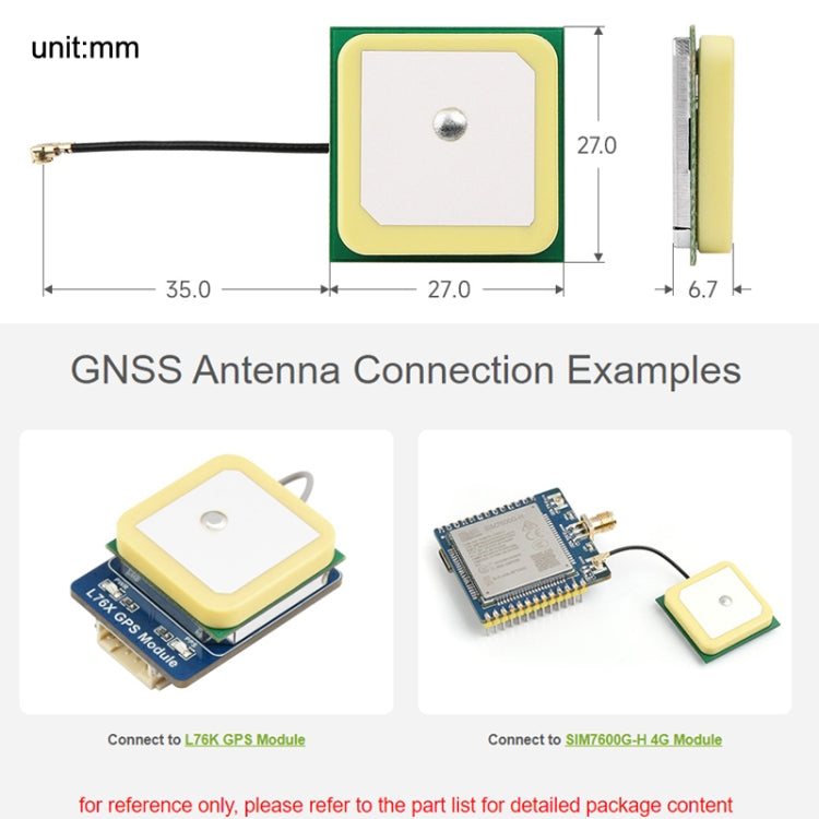 Waveshare 24095 GNSS Active Ceramic Positioning Antenna, IPEX 1 Connector My Store