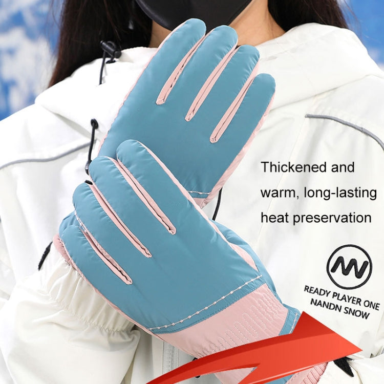 1 Pair WZ-207 Outdoor Warm And Windproof Thickened Cycling Sports Anti-fall Gloves