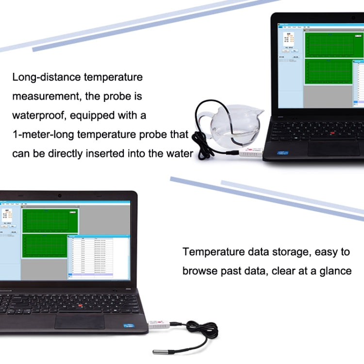 USB Temperature Sensor Waterproof Temperature Probe Aquarium Monitoring Thermometer