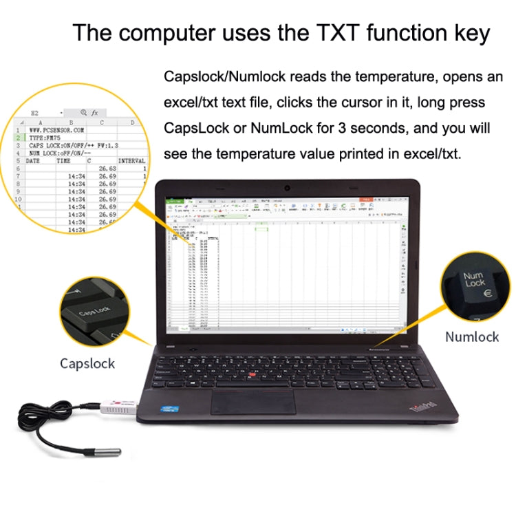 USB Temperature Sensor Waterproof Temperature Probe Aquarium Monitoring Thermometer Reluova