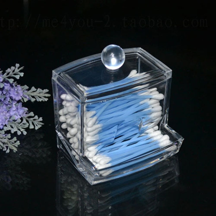 Transparent Cotton Swabs Stick Storage BoxCosmetic Makeup Organizer Case Acrylic Holder