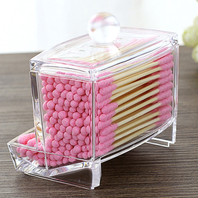 Transparent Cotton Swabs Stick Storage BoxCosmetic Makeup Organizer Case Acrylic Holder