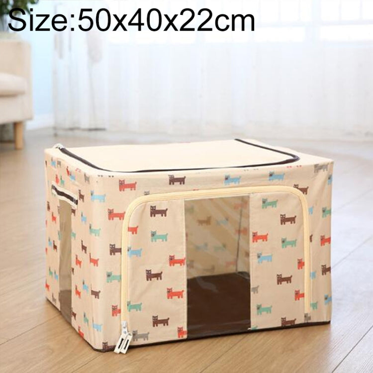 Folding Storage Box Non Woven Fabric With Zipper Moisture-proof Clothes Storage Box, Series 3