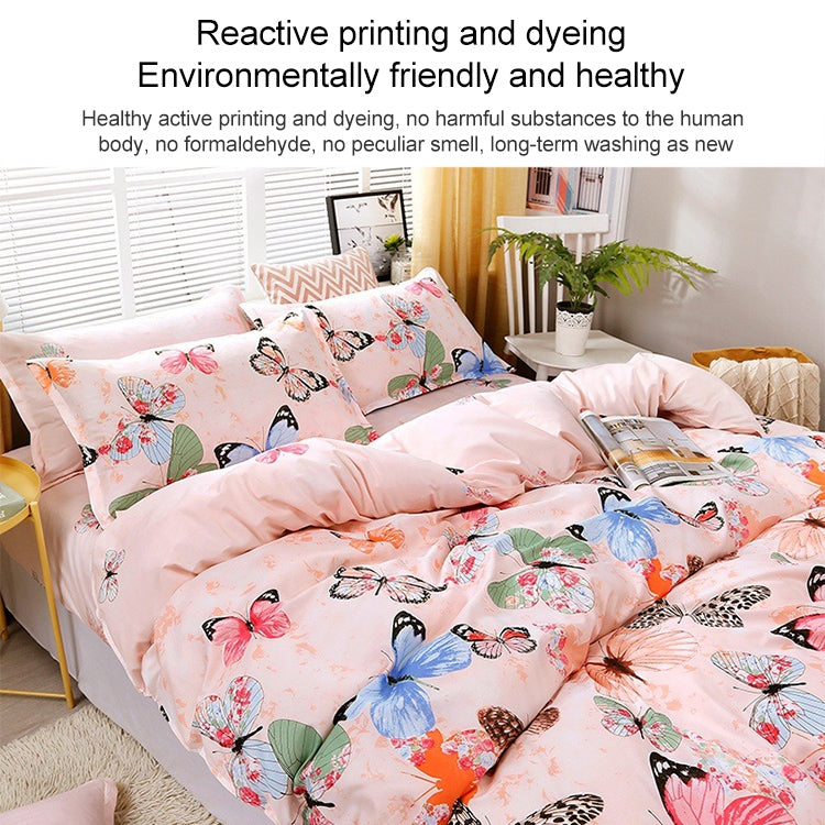 4pcs / Set Printing Bedding Set Bed Sheet  Pillowcases Cover My Store