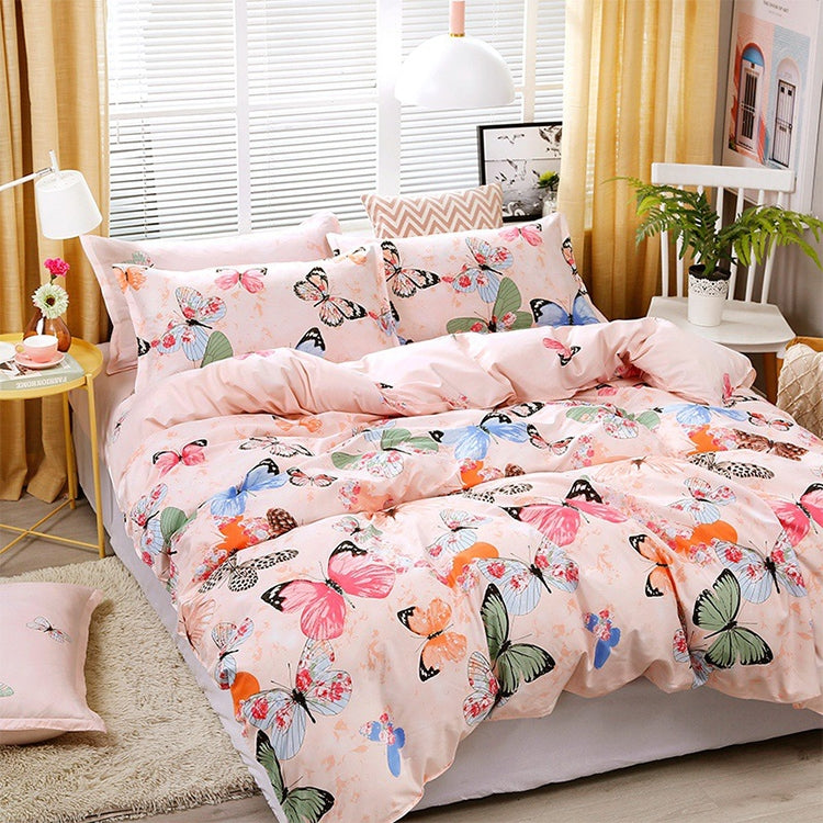 4pcs / Set Printing Bedding Set Bed Sheet  Pillowcases Cover My Store