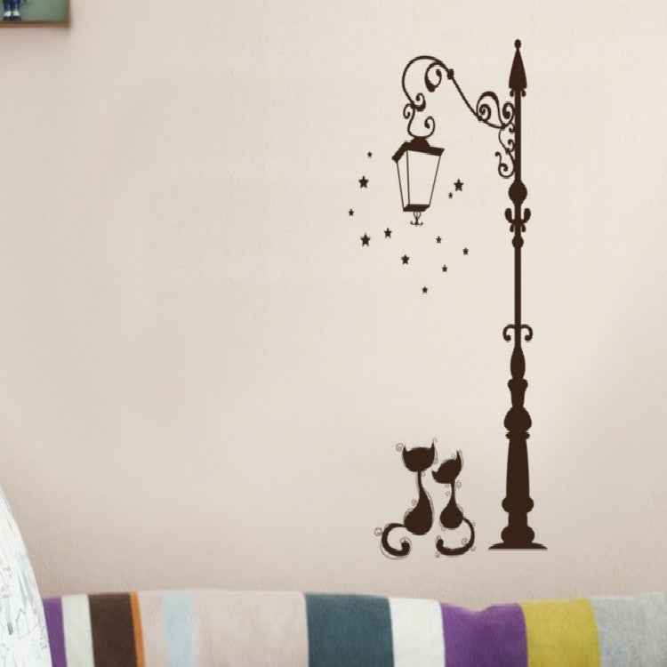 Street Lamp Cat Removed Environmentally Friendly Living Room Bedroom Wall Sticker My Store