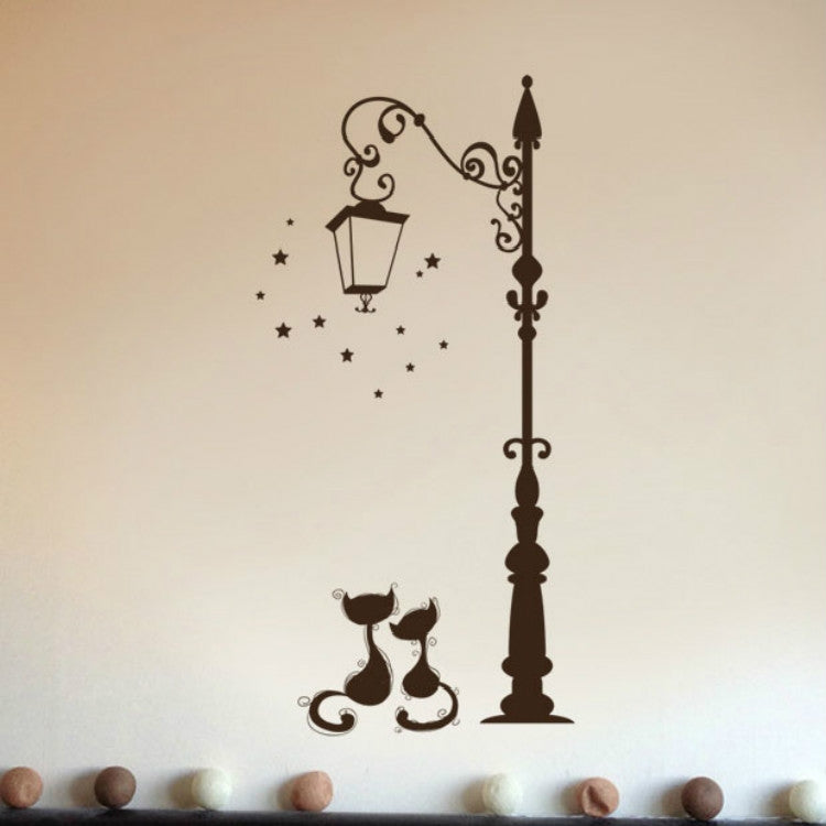 Street Lamp Cat Removed Environmentally Friendly Living Room Bedroom Wall Sticker My Store