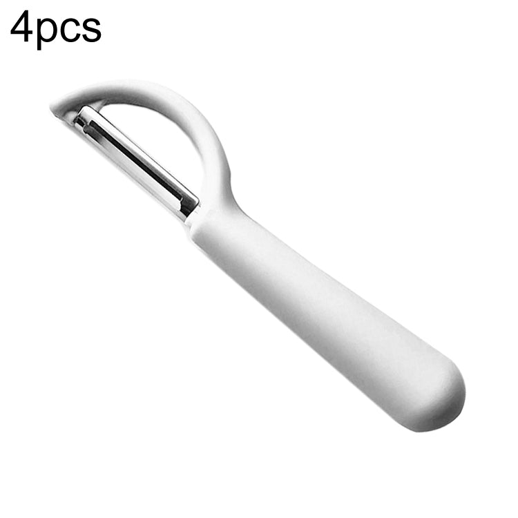 4个一å�?Stainless Steel Round Handle Peeler Sugar Cane Scraper  Fruit Plane