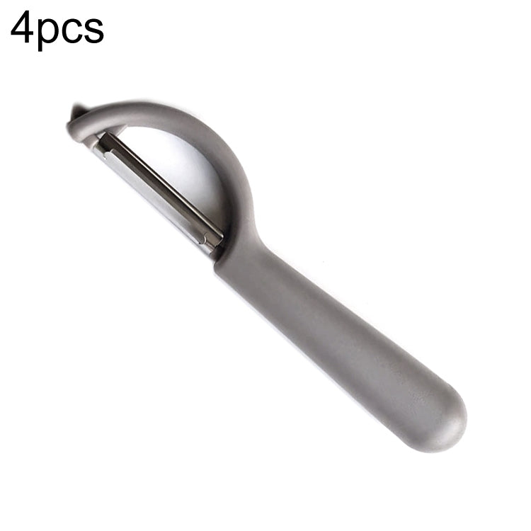 4个一å�?Stainless Steel Round Handle Peeler Sugar Cane Scraper  Fruit Plane My Store