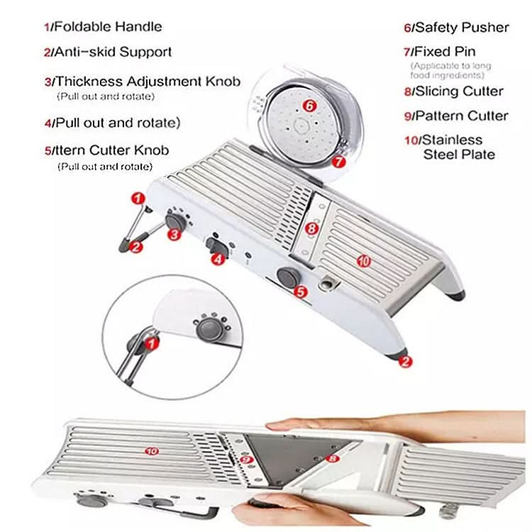 Multifunctional Long Stainless Steel Grater Slicer Chopper Crusher - Reluova