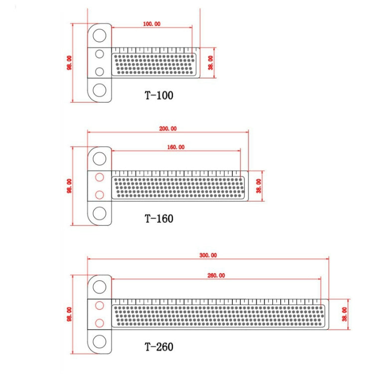 Woodworking T-Shaped Hole Marking Ruler My Store