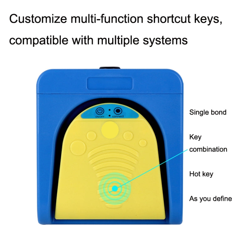 Pcsensor Wireless Bluetooth Foot Pedal Control Switch Keyboard Adapter For Computer