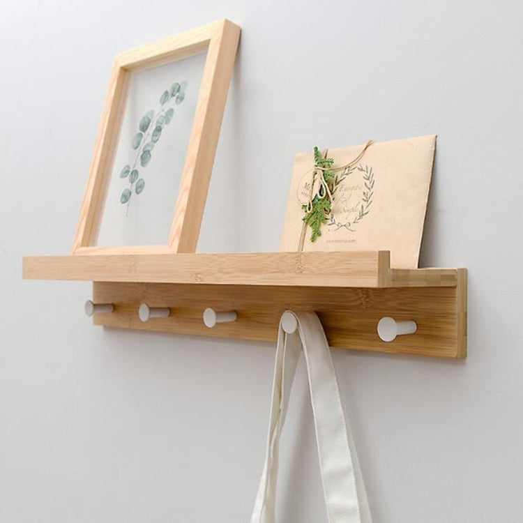 Creative Porch Decorative Wooden Coat Rack Metal Hook Key Storage Rack My Store