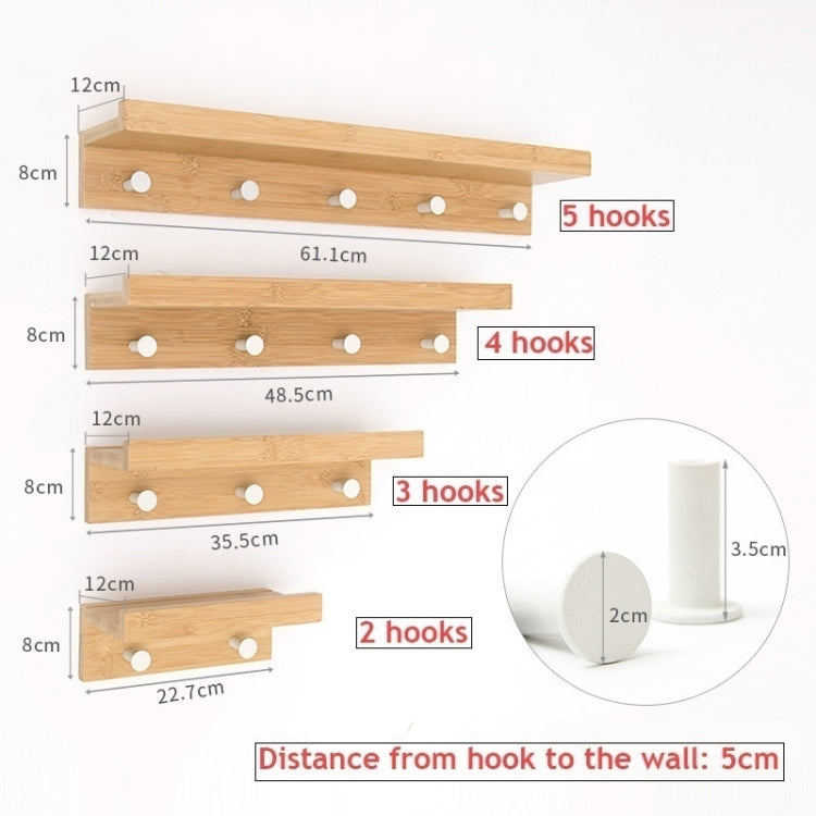 Creative Porch Decorative Wooden Coat Rack Metal Hook Key Storage Rack My Store