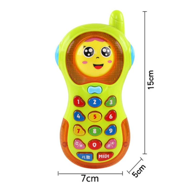 Children Intelligent Light Changing Face Phone Music Early Education Puzzle Simulation Phone, Random Color Delivery