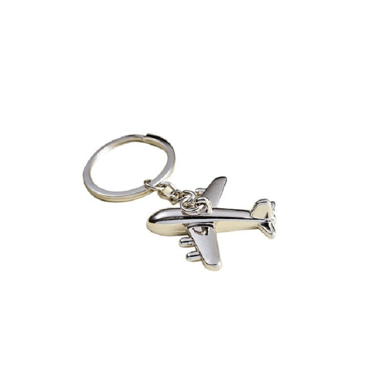 2 PCS Creative Stereo Plane Metal Keychain Bag Pendant Souvenir-Reluova