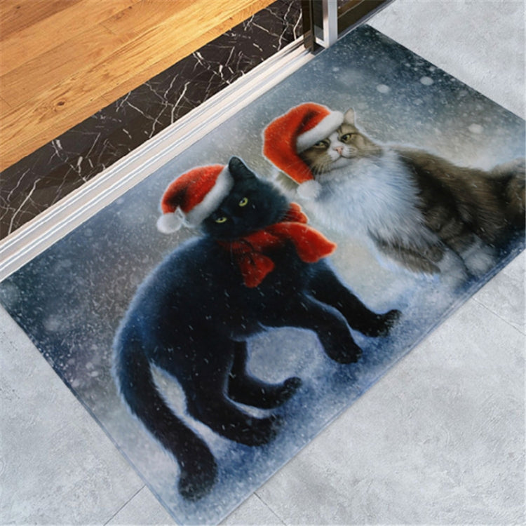 Christmas Pattern Household Non-slip Floor Mats for Home Decoration